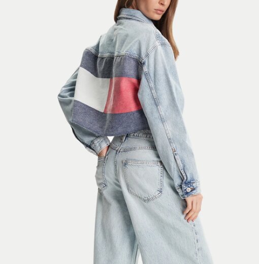 TOMMY JEANS  Giubbino In Jeans Croppo Trckr Jkt Donna |  JEK PIT