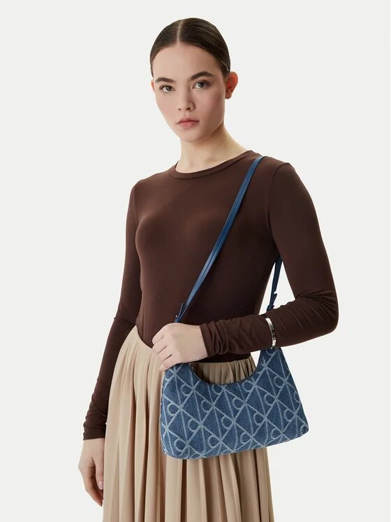 CALVIN KLEIN  Borsa In Denim Allover Donna |  JEK PIT