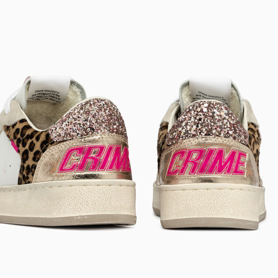 CRIME LONDON  Sneakers Leop. Logo Retro Grande Donna |  JEK PIT