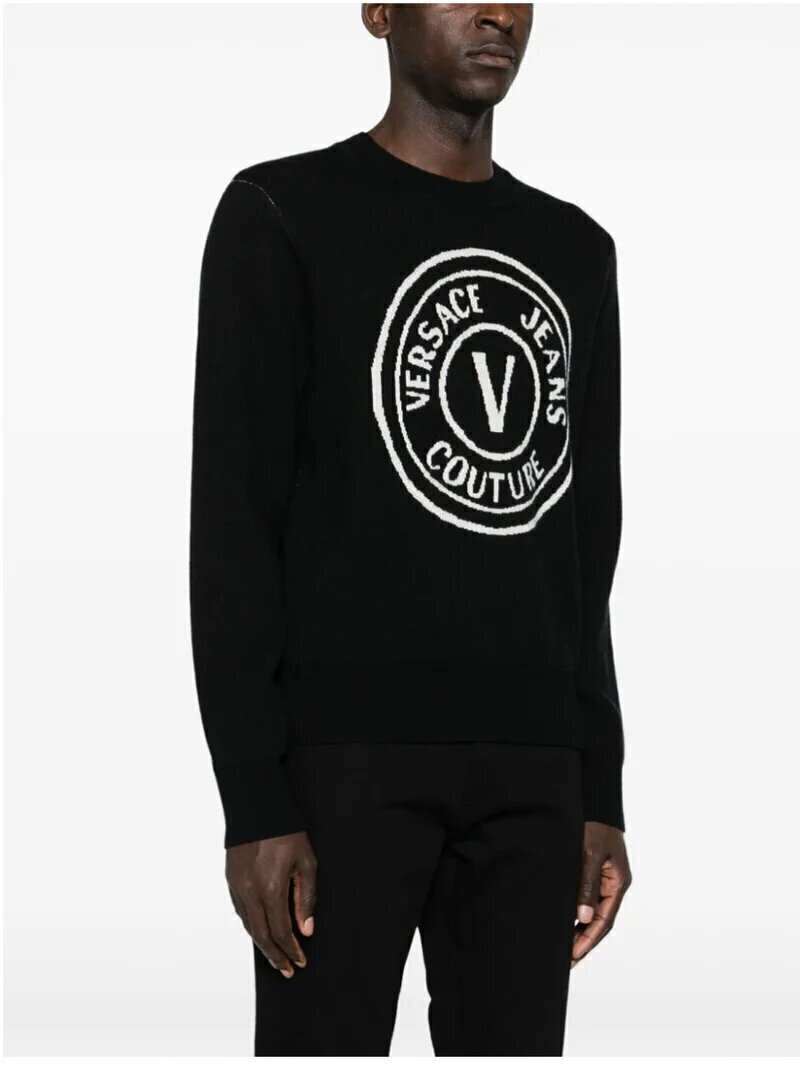 VERSACE JEANS  Maglione v-Emblem Logo Cerchio Gr Uomo |  JEK PIT