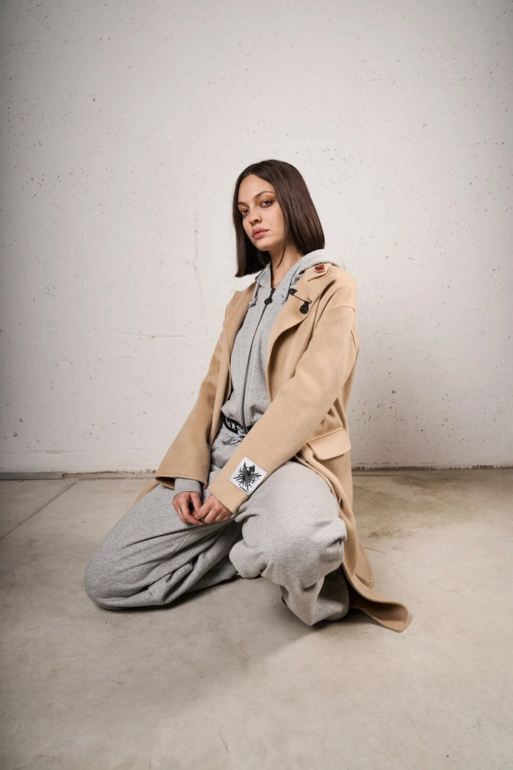 JOHN RICHMOND X  Felpa Con Capp. Logo Fondo Elastico Donna |  JEK PIT