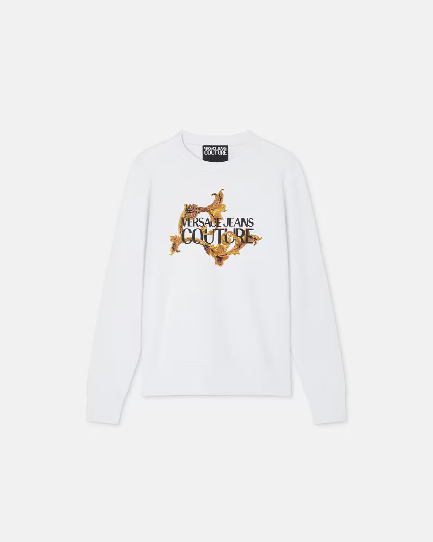 VERSACE JEANS  Felpa Giro Baroque Brillantinata Donna |  JEK PIT