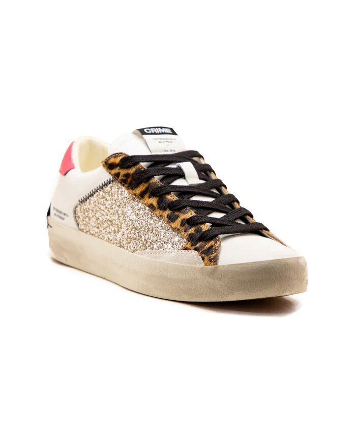CRIME LONDON  Sneakers Distressed Leop+glitter Donna |  JEK PIT