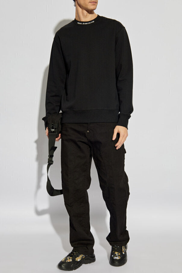 VERSACE JEANS  Felpa a Giro Inst Logo Collar Pc Uomo |  JEK PIT