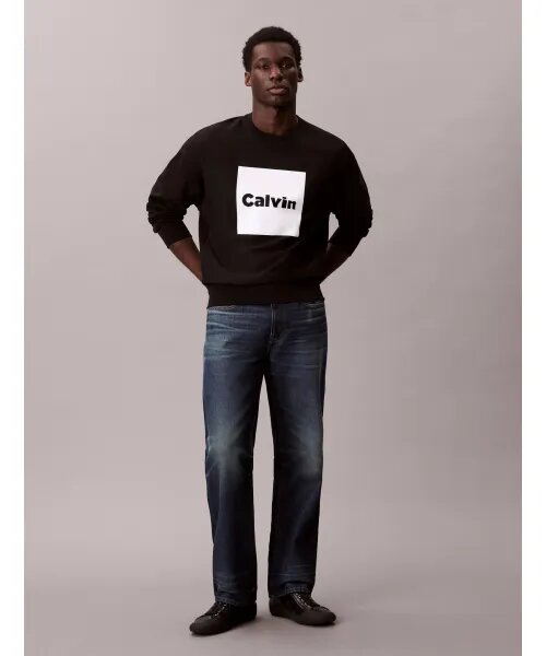 CALVIN KLEIN  Felpa Giro Con Stampa Centrale Uomo |  JEK PIT