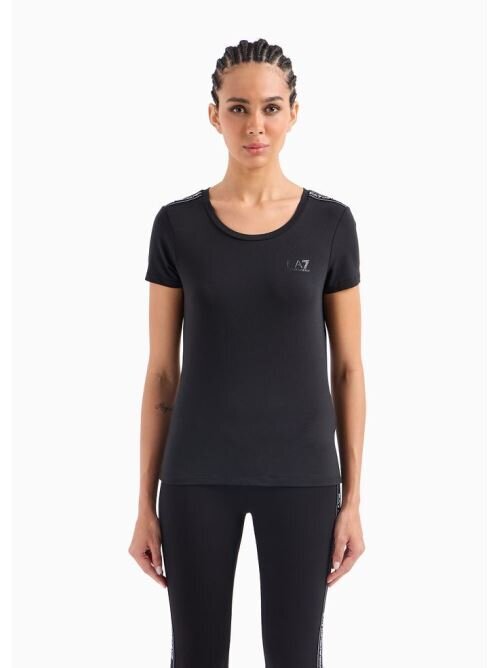 EMPORIO ARMANI EA7  t-Shirt Banda Texture Donna |  JEK PIT