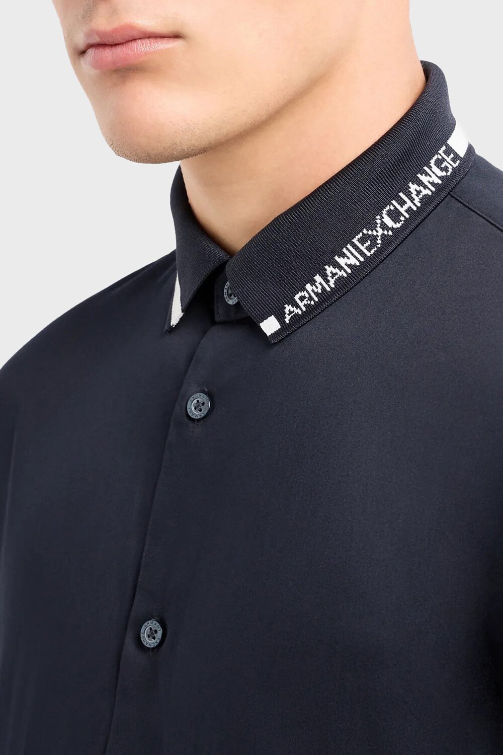ARMANI EXCHANGE  Camicia Con Logo Sul Collo Uomo |  JEK PIT