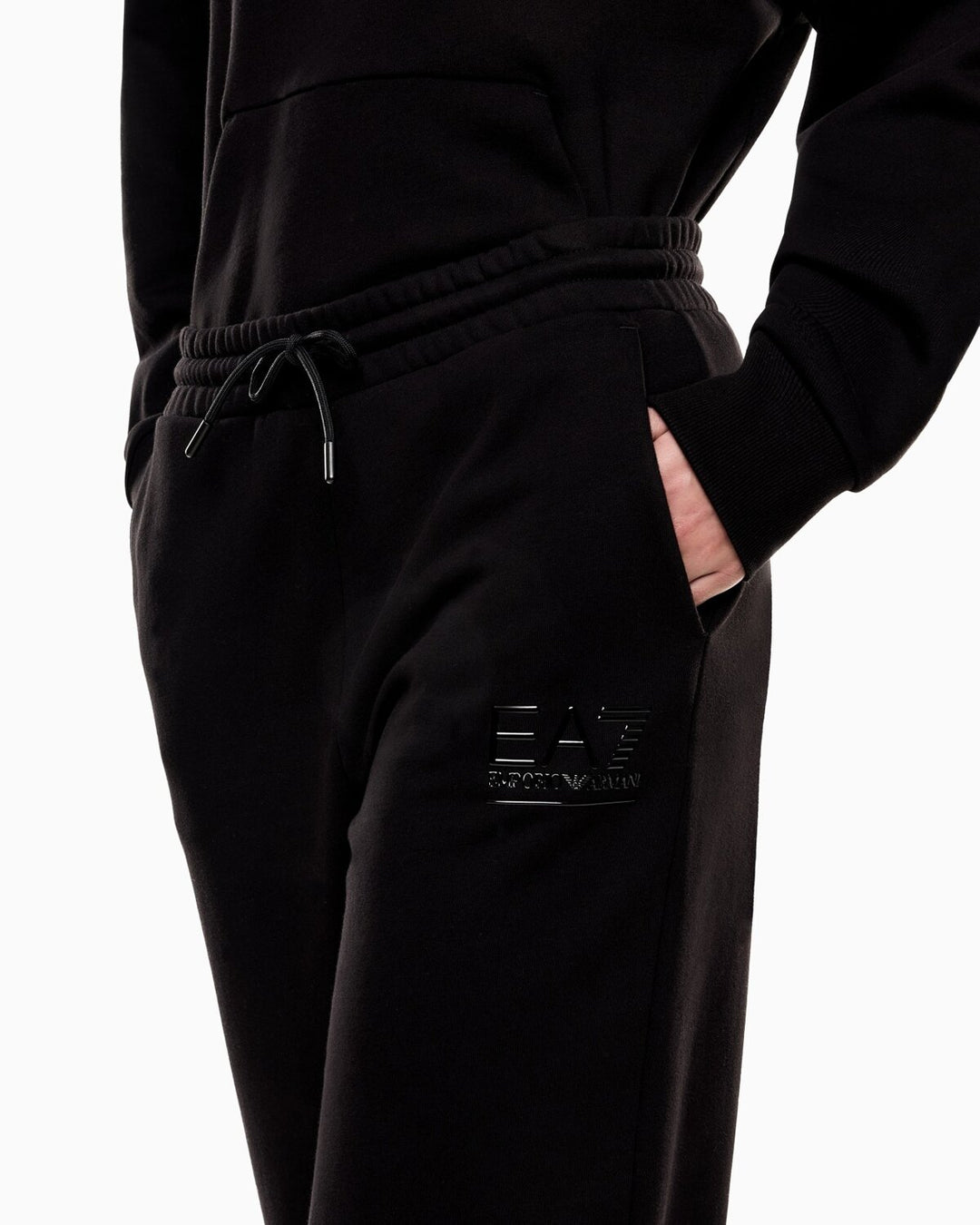 EMPORIO ARMANI EA7  Pantalone In Felpa Train Logo Argentato Donna |  JEK PIT