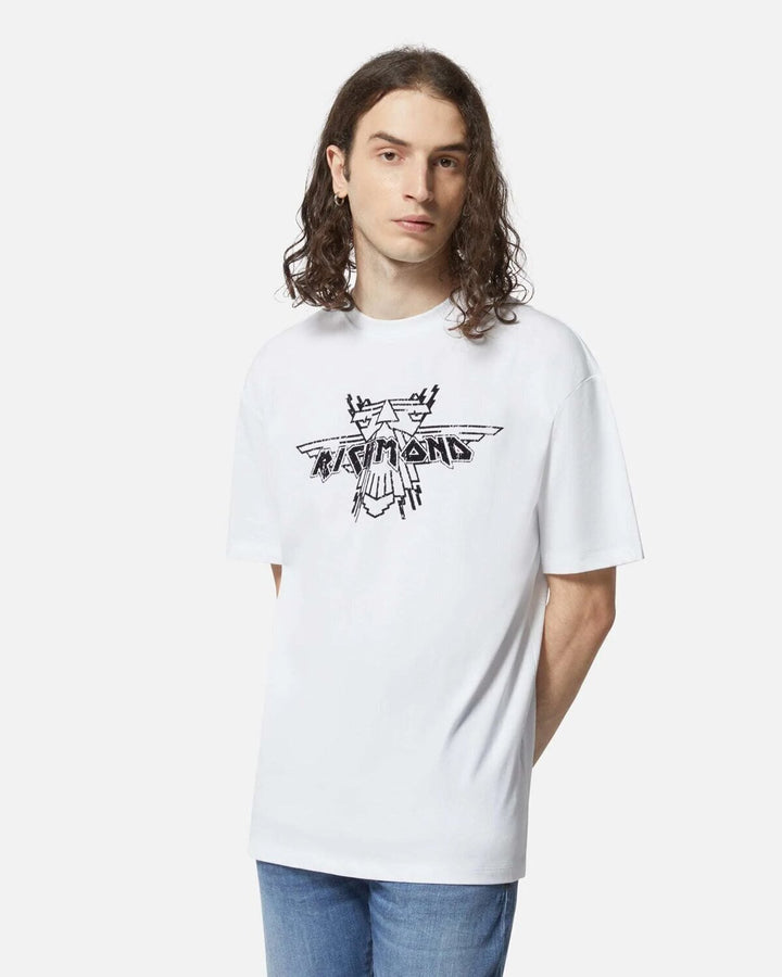 T-Shirt Over Stampa Floccata Uomo - JEK PIT