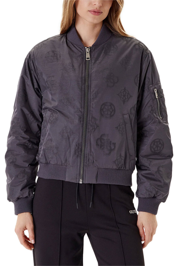 GUESS  Bomber Zip Nylon Pattern Donna |  JEK PIT