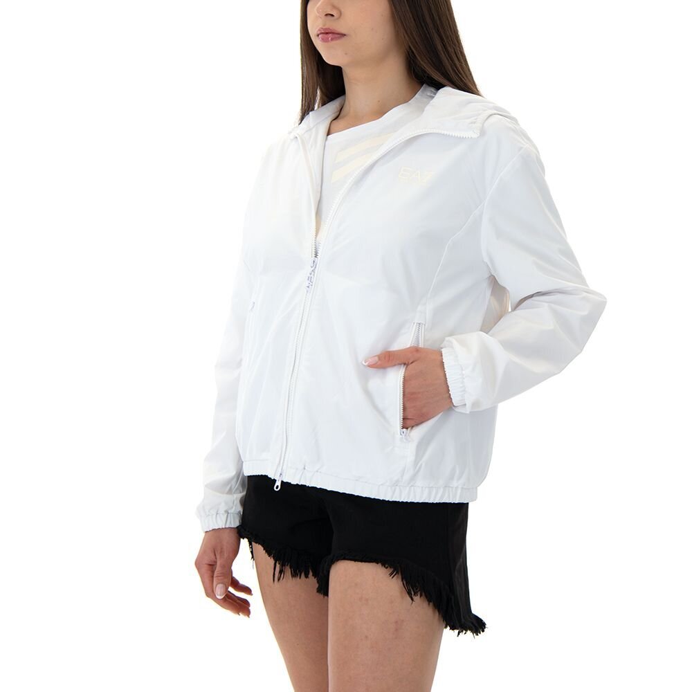 EMPORIO ARMANI EA7  Giacca Con Cappuccio Logo Big Retro Donna |  JEK PIT
