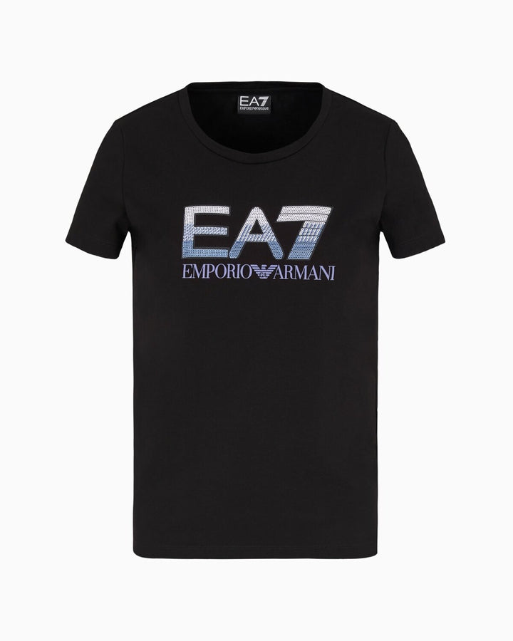 EMPORIO ARMANI EA7  t-Shirt Train Logo Series Wpailletes Donna |  JEK PIT