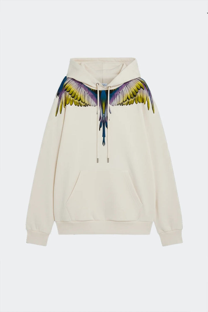 COUNTY OF MILAN - BURLON  Felpa Cappuccio Logo Aquila Blue Wings Uomo |  JEK PIT