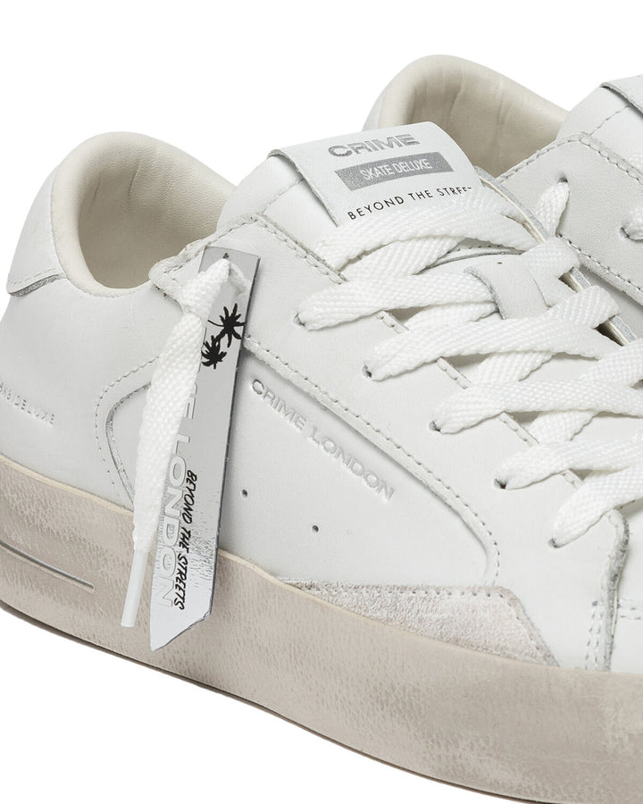 CRIME LONDON  Sneakers Sk8 Deluxe Allwhite Uomo |  JEK PIT