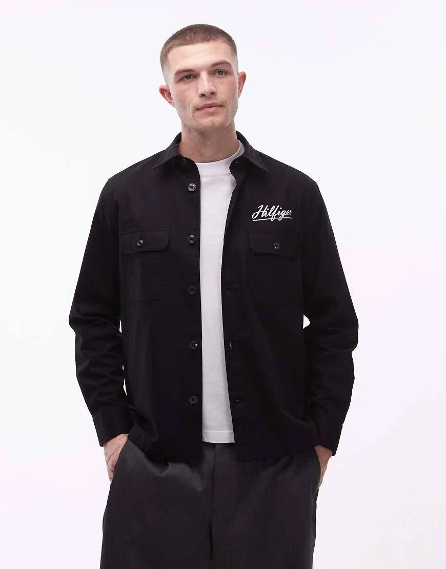 TOMMY HILFIGER  Camicia Over Con Logo In Corsivo Uomo |  JEK PIT