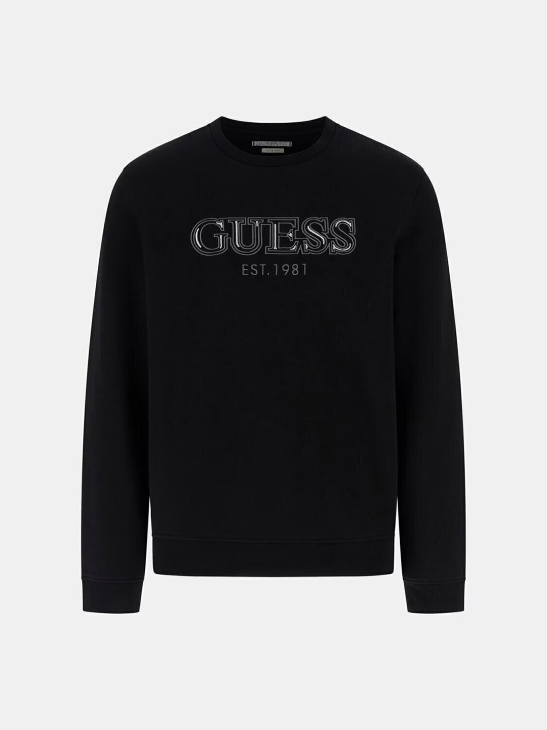 GUESS  Felpa a Giro Logo Ricamato Grande Uomo |  JEK PIT