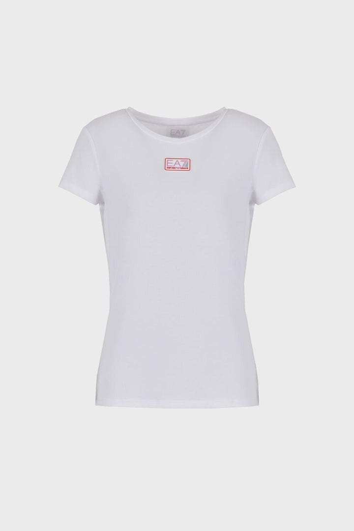 EMPORIO ARMANI EA7  t-Shirt Patch Gomma Centro Donna |  JEK PIT