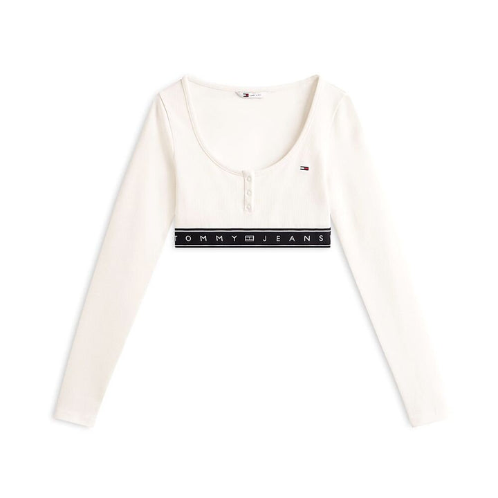 TOMMY JEANS  Maglia Con Logo Su Elastico Donna |  JEK PIT