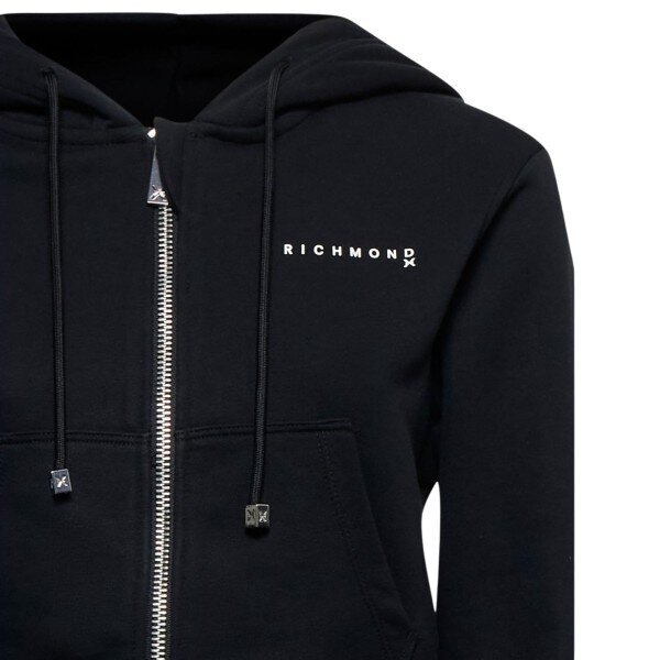 JOHN RICHMOND X  Felpa Con Zip e Cappuccio Basic Donna |  JEK PIT