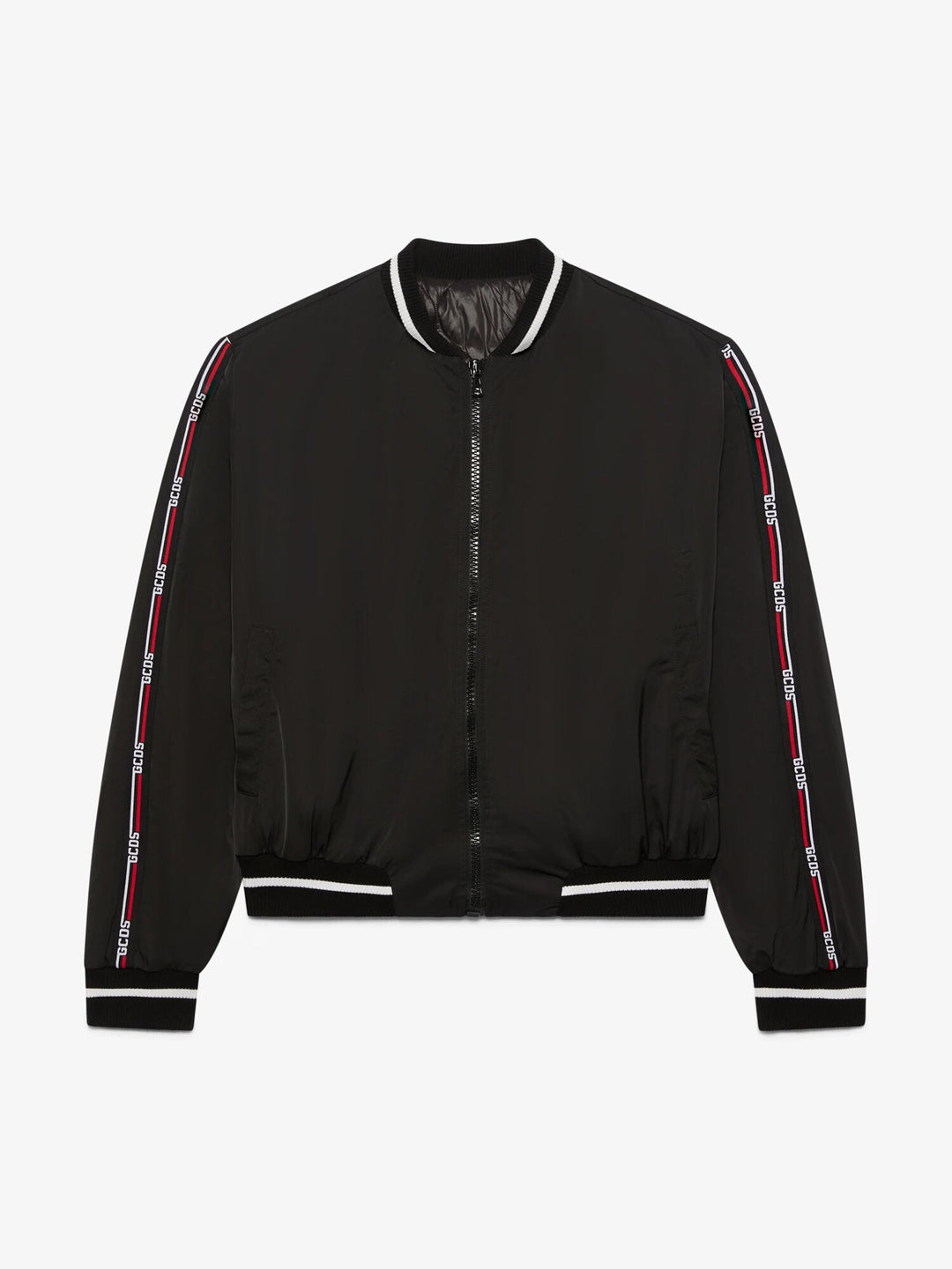 GCDS  Giubbino Bomber Logo Tape Nylon Su Banda Uomo |  JEK PIT