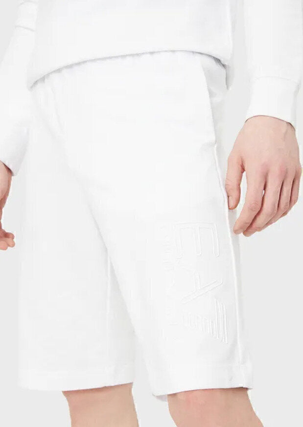 EMPORIO ARMANI EA7  Bermuda Logo White Uomo |  JEK PIT
