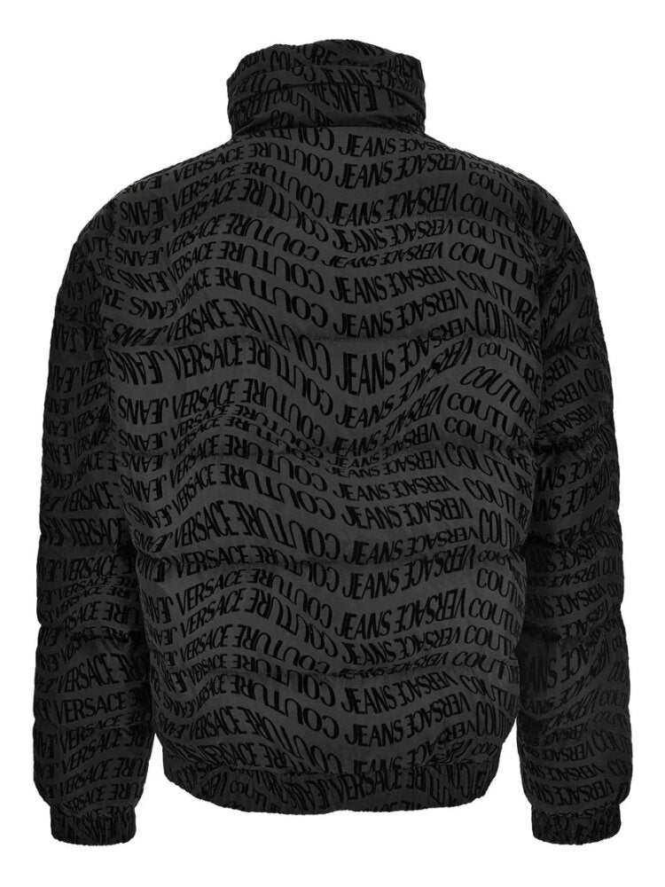 VERSACE JEANS  Piumino Allover Logato Flok Uomo |  JEK PIT