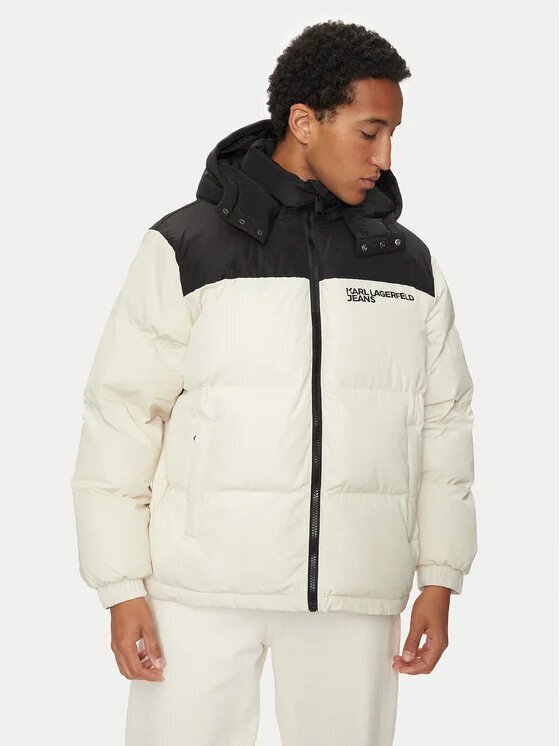 KARL LAGERFELD  Piumino Capp. Bicolor Doppio Logo Uomo |  JEK PIT