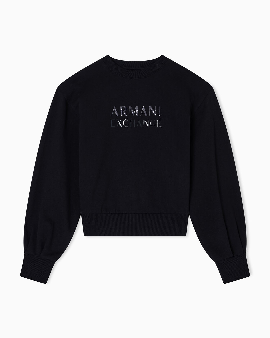 ARMANI EXCHANGE  Felpa a Giro Logo Maculato Grande Donna |  JEK PIT