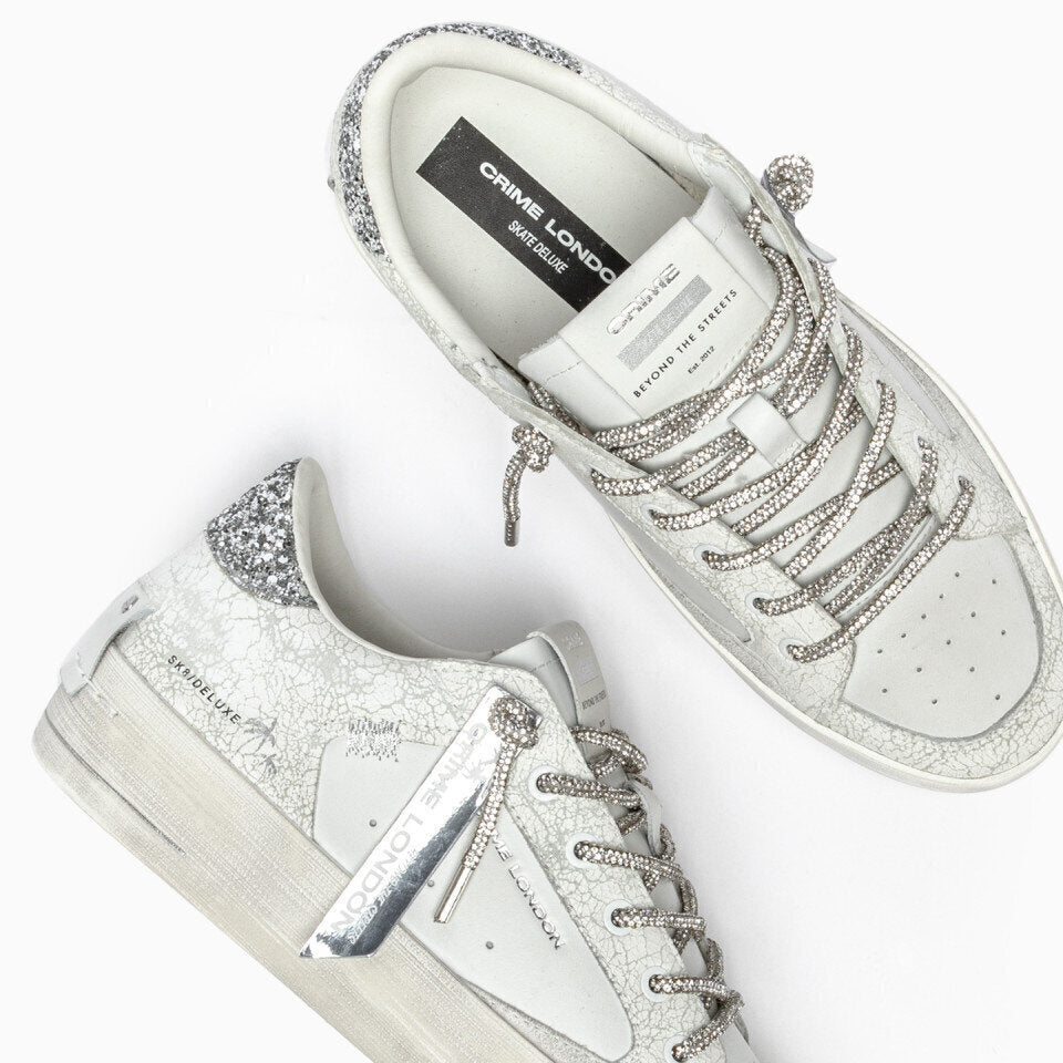 CRIME LONDON  Sneakers Vintage Lacci e Retro Strass Donna |  JEK PIT