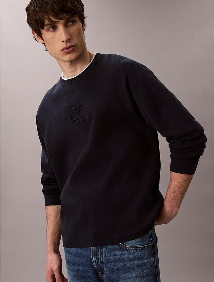 CALVIN KLEIN  Maglione Giro Collo Bicolor Uomo |  JEK PIT