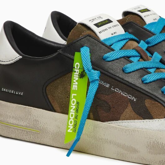 CRIME LONDON  Sneakers Con Patch Fantasia Militare Uomo |  JEK PIT