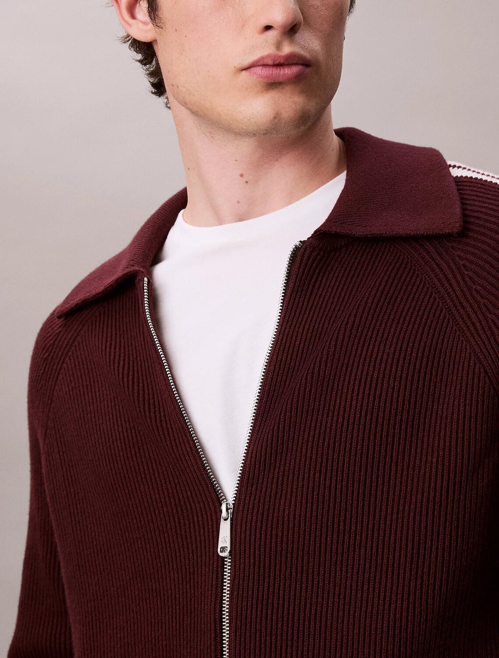 CALVIN KLEIN  Giacca In Maglia Collo Camicia Uomo |  JEK PIT