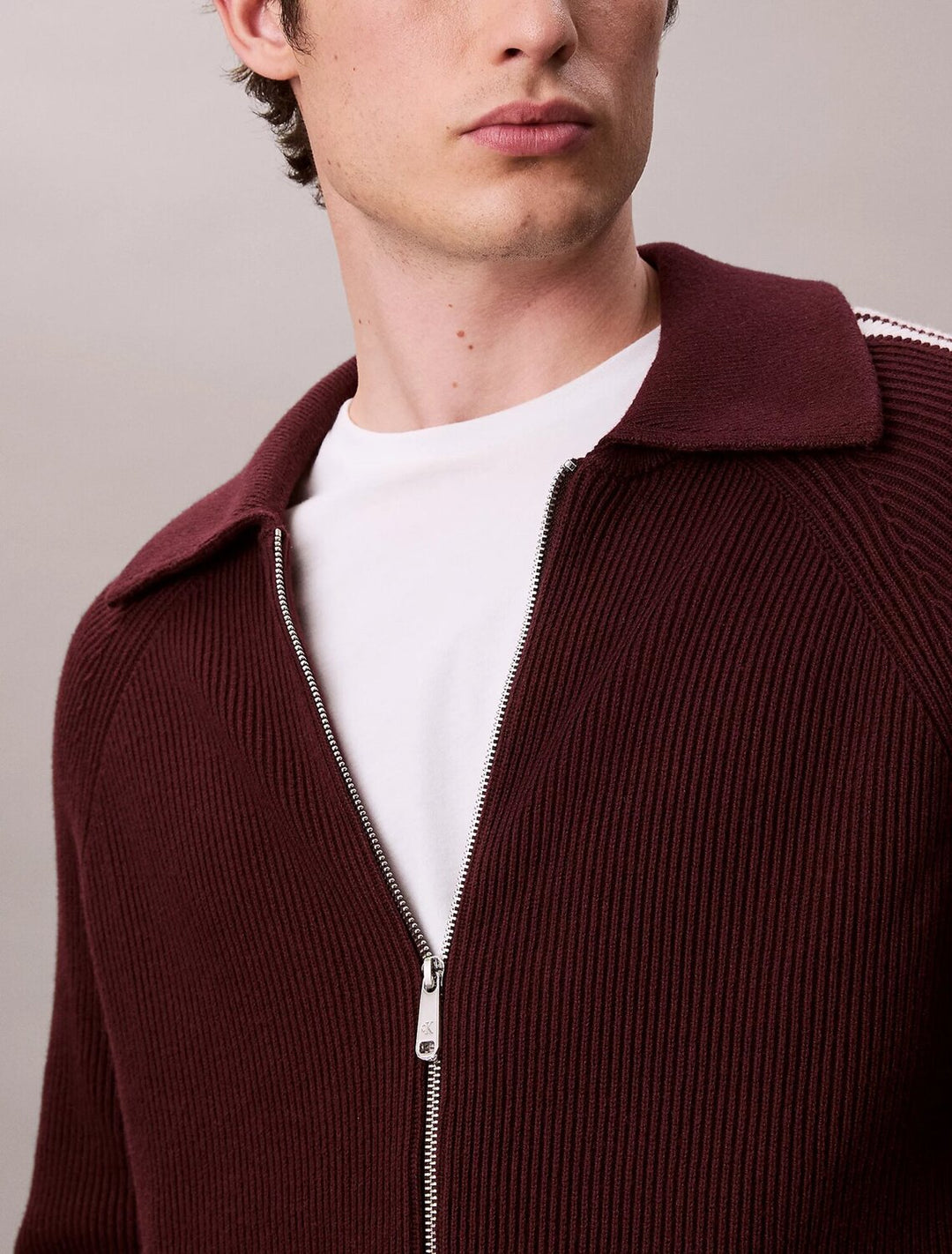 CALVIN KLEIN  Giacca In Maglia Collo Camicia Uomo |  JEK PIT