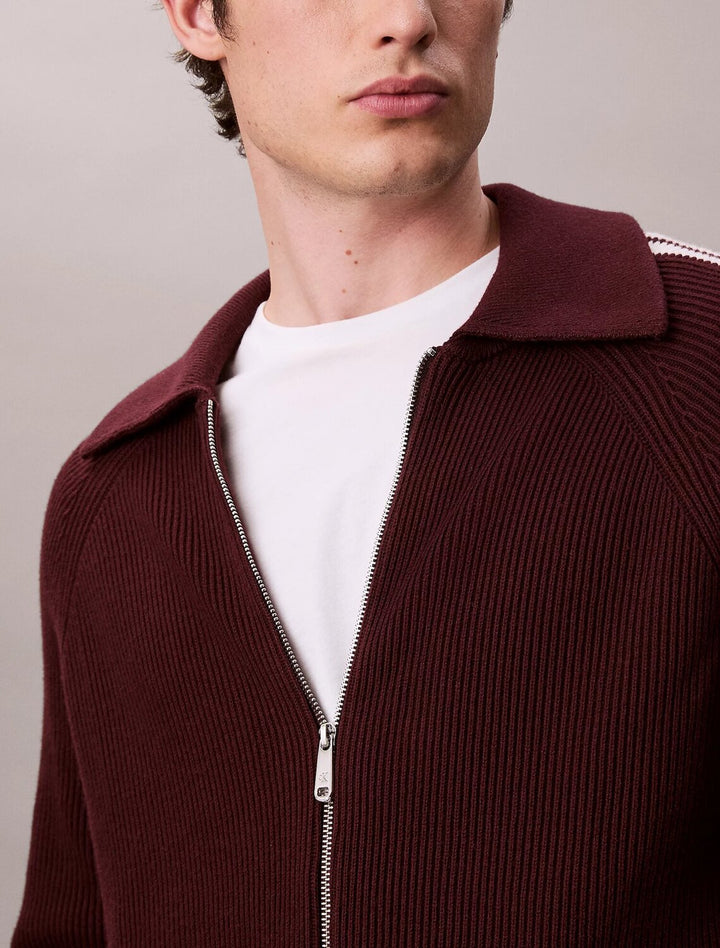 CALVIN KLEIN  Giacca In Maglia Collo Camicia Uomo |  JEK PIT