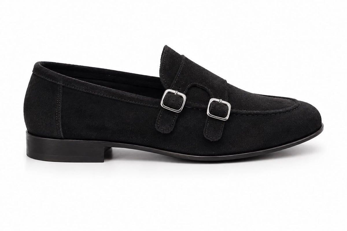 Mocassino Camoscio Doppia Fibbia Uomo - JEK PIT