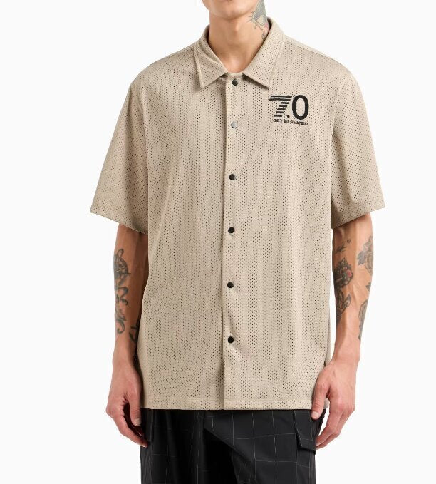 EMPORIO ARMANI EA7  Camicia Manica C. Train 7.0 Traforata Uomo |  JEK PIT