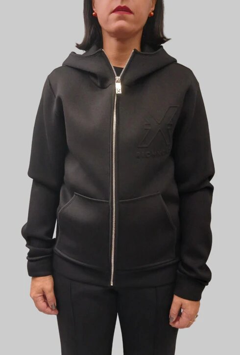 JOHN RICHMOND X  Felpa Neoprene Cappuccio Con Zip Donna |  JEK PIT