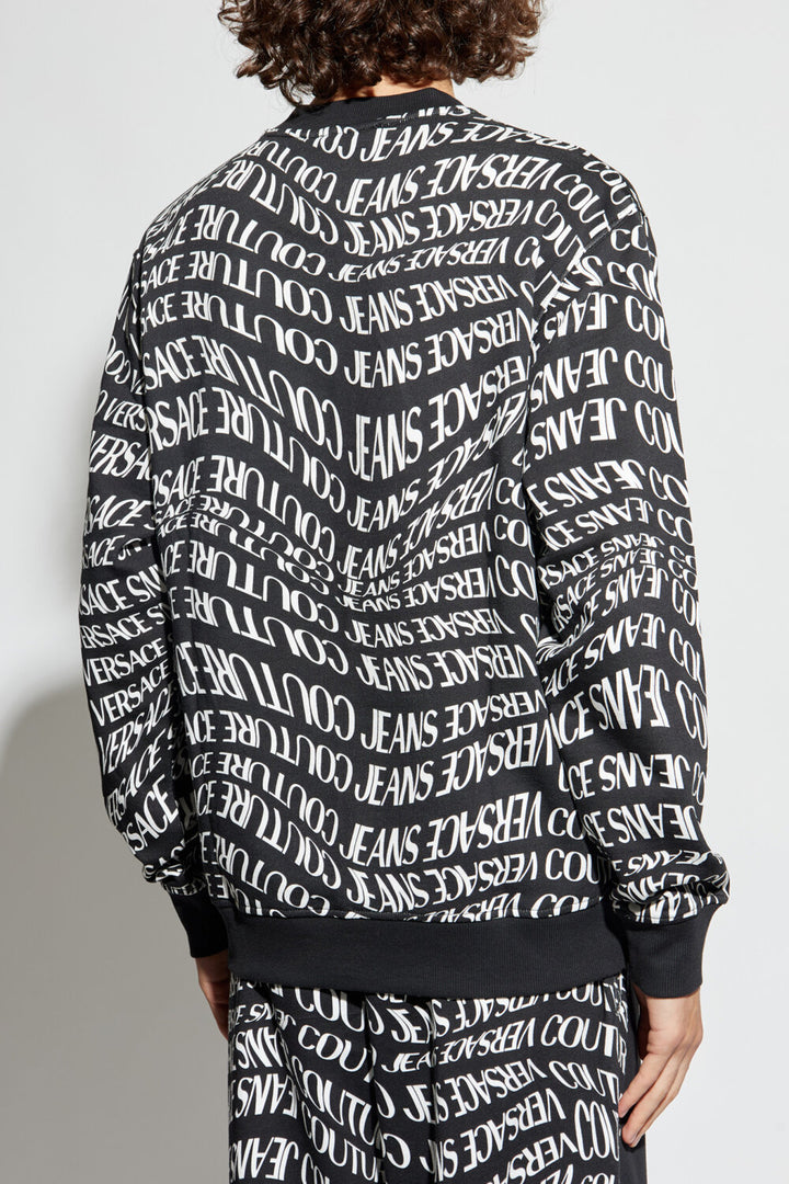 VERSACE JEANS  Felpa Giro Logo Allover New Liquify Uomo |  JEK PIT