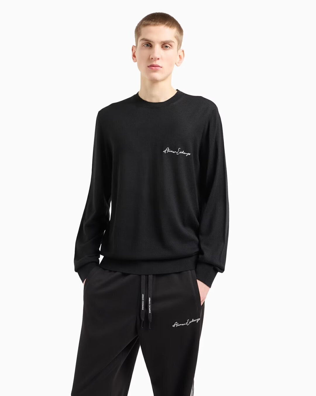 ARMANI EXCHANGE  Maglione Giro Logo Corsivo Pc Uomo |  JEK PIT