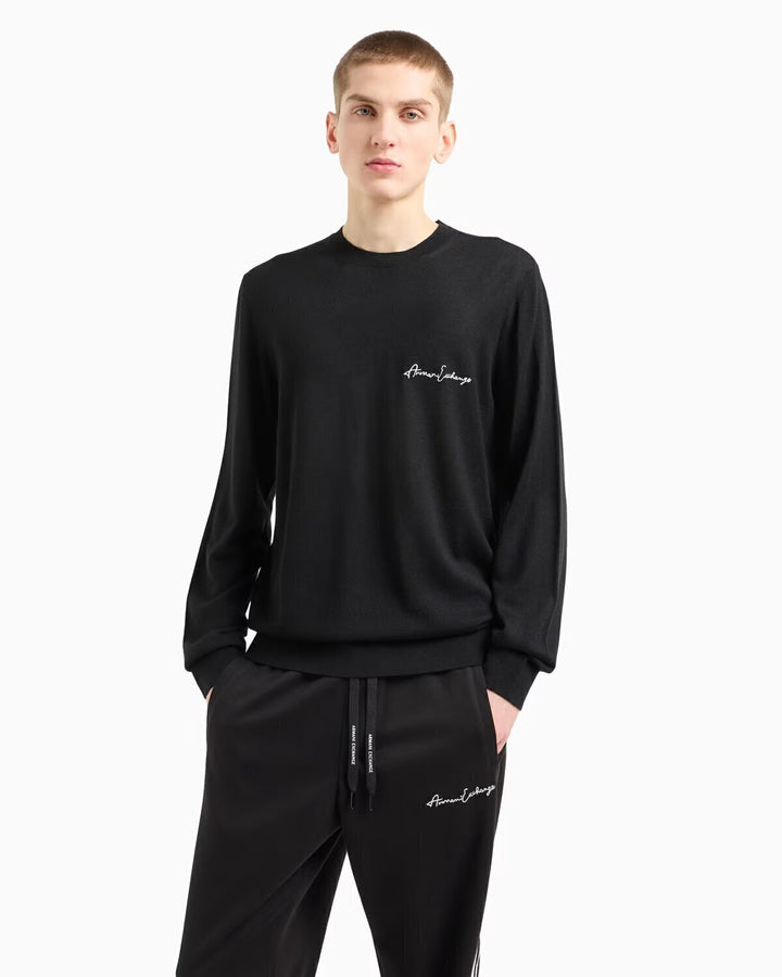 ARMANI EXCHANGE  Maglione Giro Logo Corsivo Pc Uomo |  JEK PIT