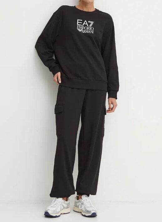 EMPORIO ARMANI EA7  Felpa Giro Logo Centrale Gr Donna |  JEK PIT