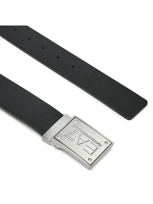EMPORIO ARMANI EA7  Cintura Placca Argento Bicolor Uomo |  JEK PIT