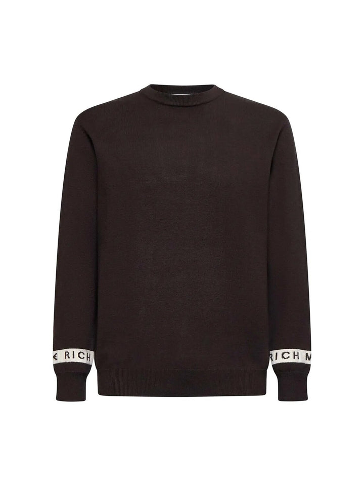 JOHN RICHMOND X  Maglione Girocollo Intarsi Su Manica Uomo |  JEK PIT