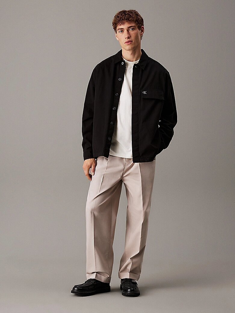 CALVIN KLEIN  Camicia Bott. Nascosti Logo Ricam. Uomo |  JEK PIT