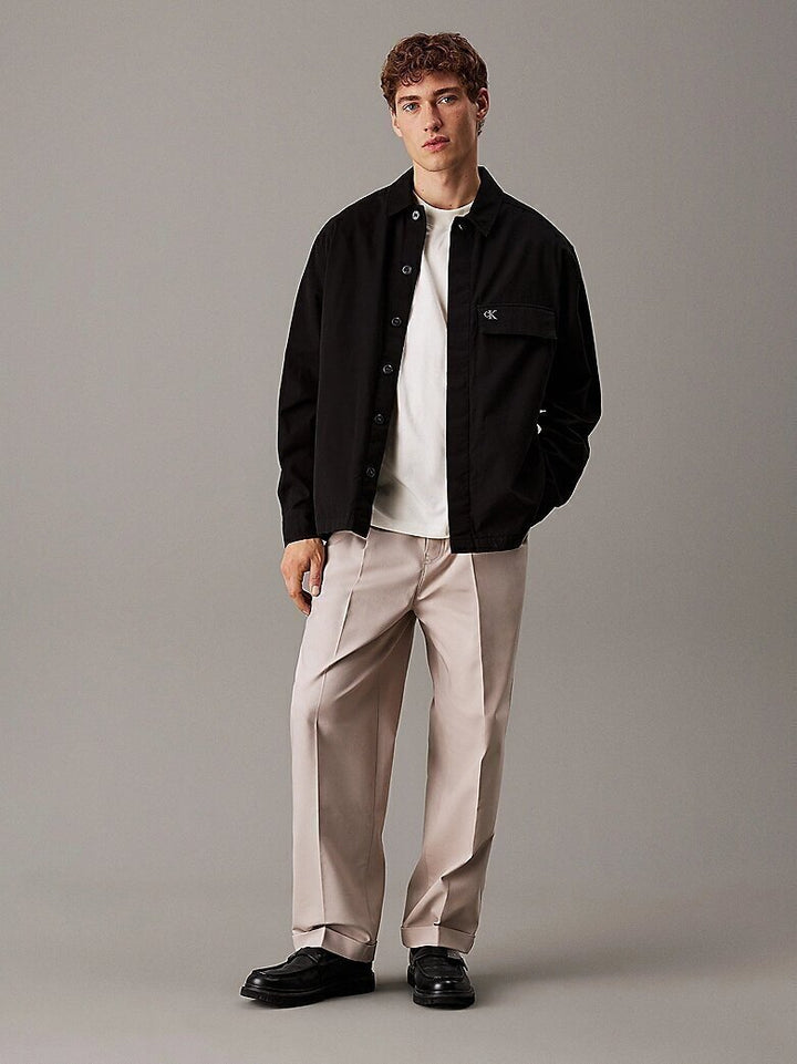 CALVIN KLEIN  Camicia Bott. Nascosti Logo Ricam. Uomo |  JEK PIT