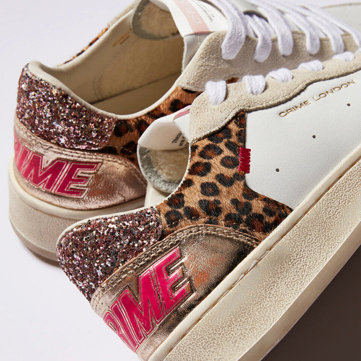 CRIME LONDON  Sneakers Leop. Logo Retro Grande Donna |  JEK PIT