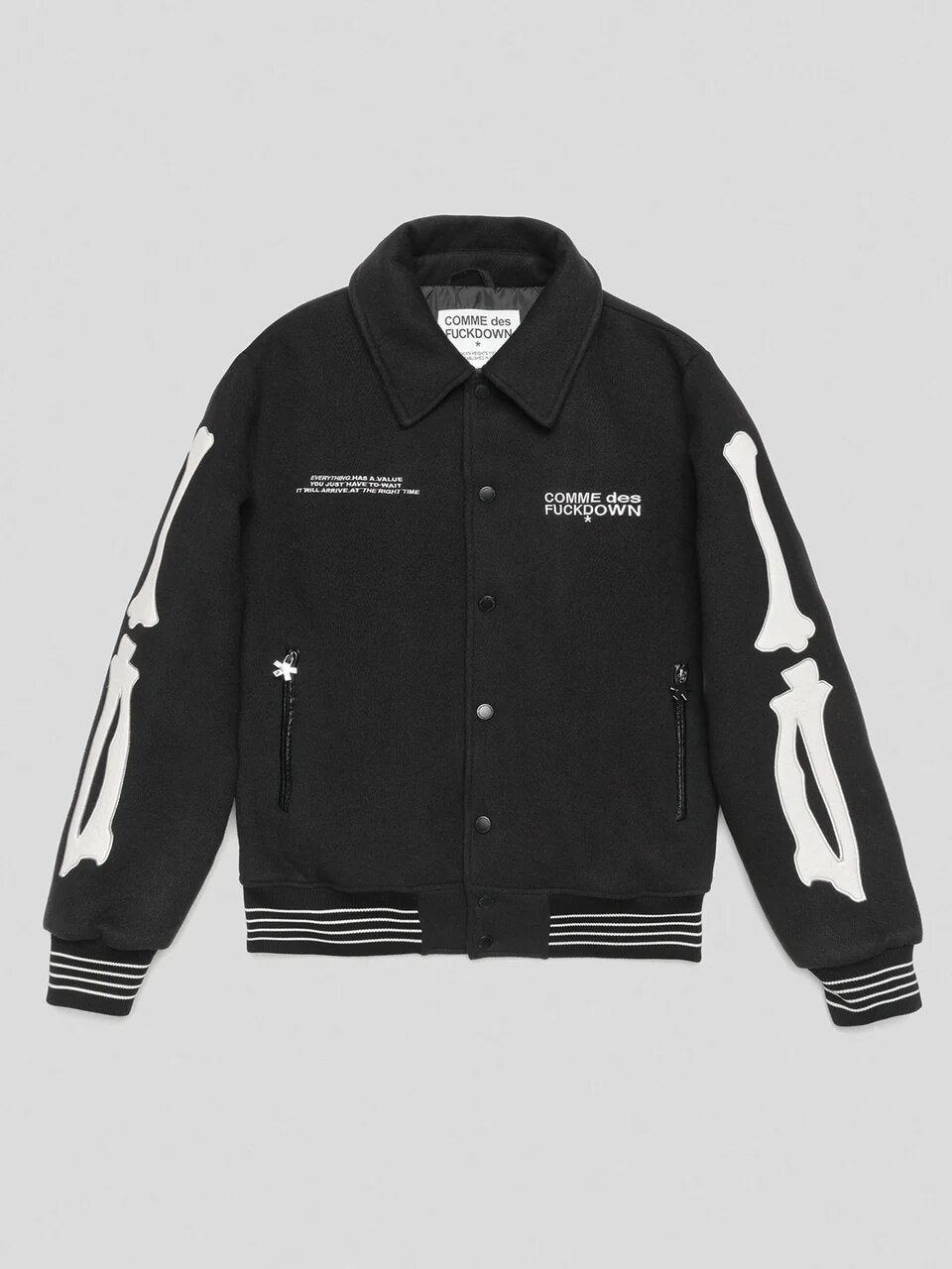 COMME DES FUCKDOWN Bomber Scheletro In Panno Uomo - JEK PIT