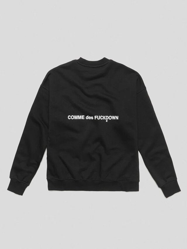 COMME DES FUCKDOWN Felpa Giro Con Stampa e Ricamo Uomo - JEK PIT