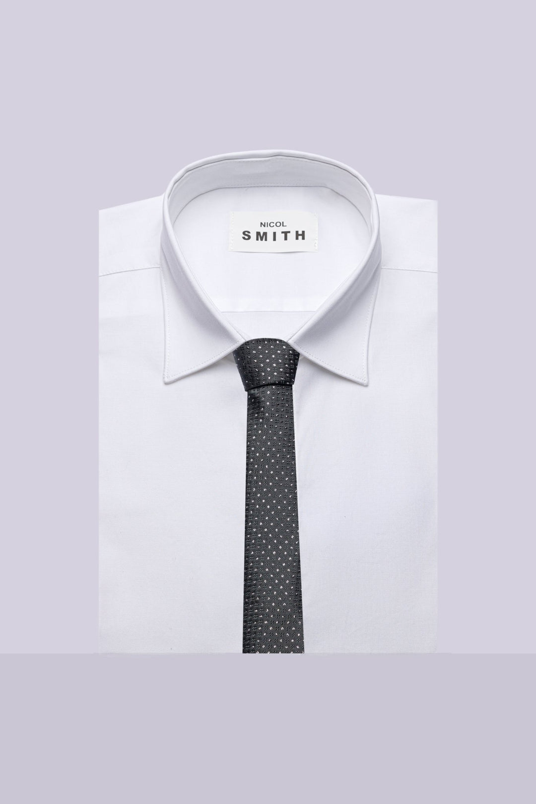 Nicol Smith | Cravatta in pura seta micro fantasia brillantinata - JEK PIT