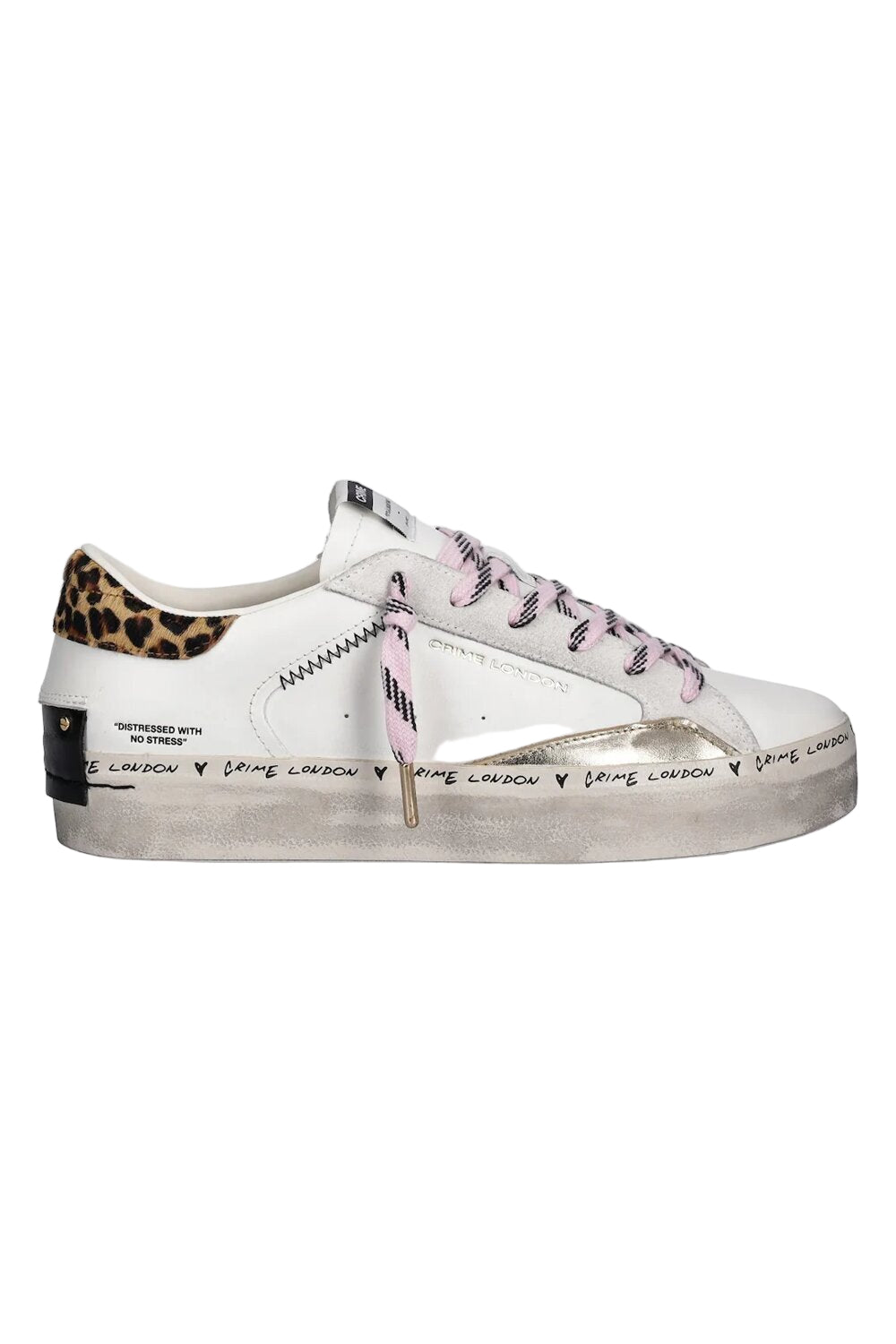 CRIME LONDON Sneakers Distressed 2.0 Leop & Pink Donna - JEK PIT